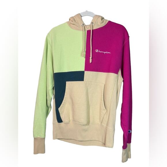 Champion Colorblock Pullover Sweatshirt Hoodie Size Small - Picture 5 of 6